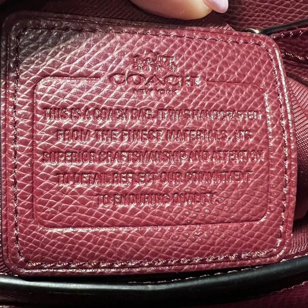 Coach Turlock Burgundy Crosby Carryall Two Arm Handles & Adj Crossbody Strap‎